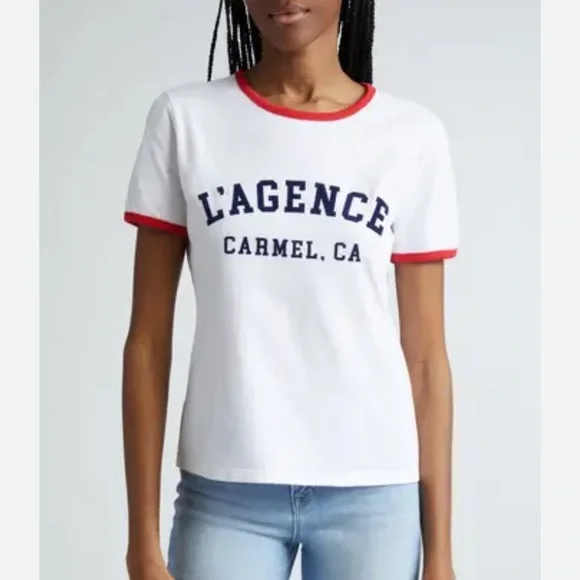 L’Agence Tommie Tee NWT L Logo - Picture 2 of 3